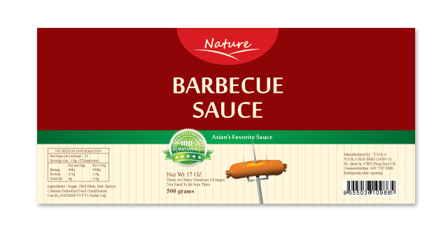 barbecue sauce label template