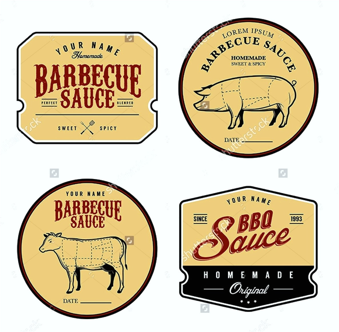 bbq sauce label template