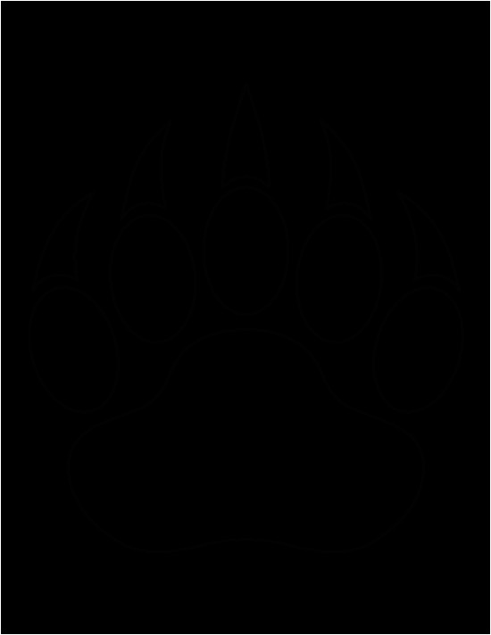 Bear Footprints Template Bear Paw Print Pattern Use the Printable Outline for