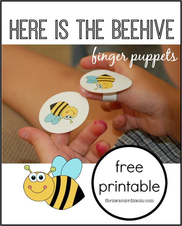 here is the beehive rhyme for kids with finger puppets