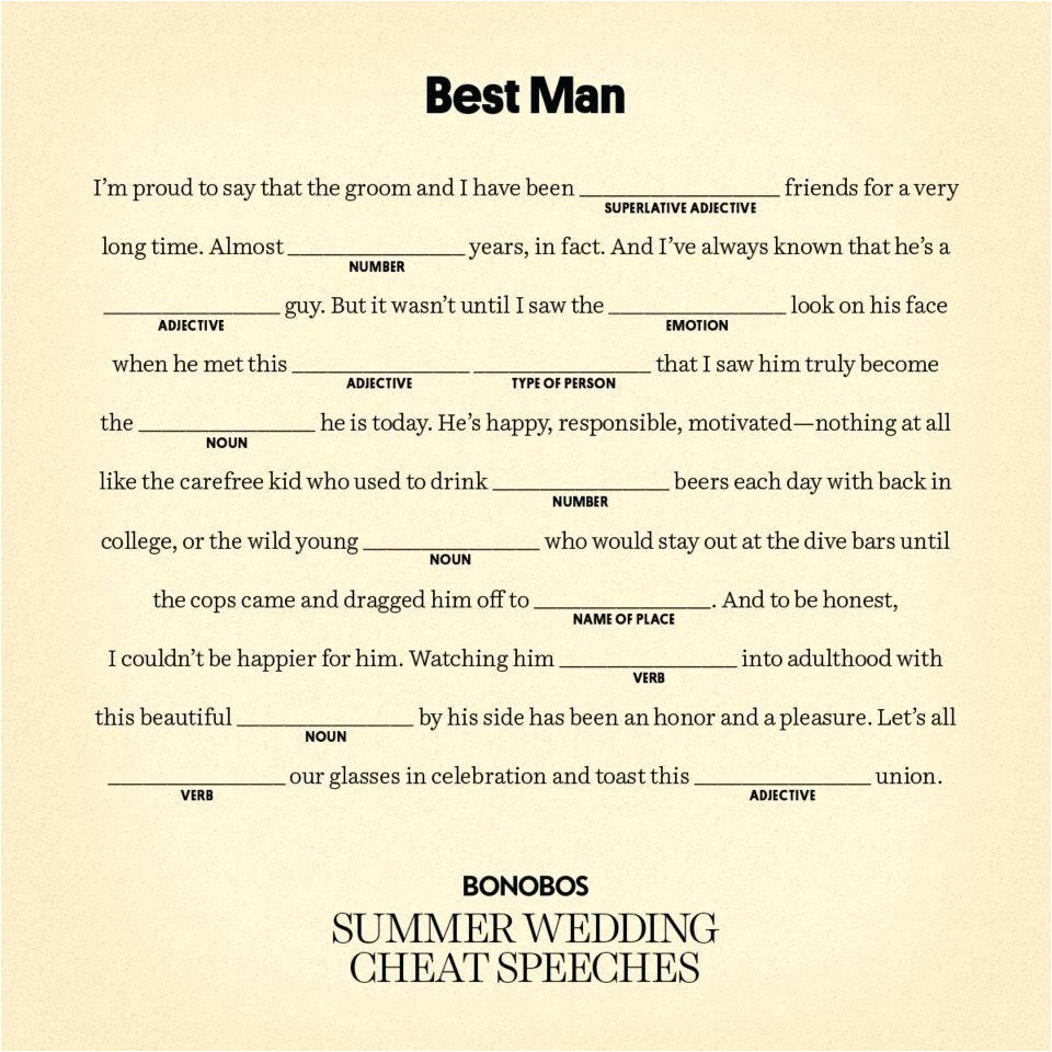 best man speeches template