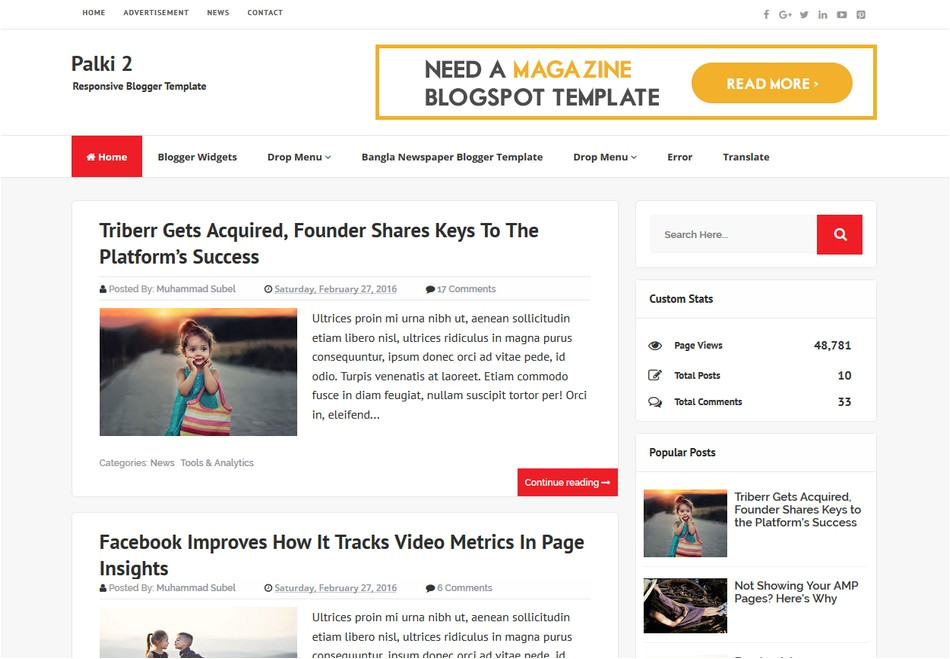 palki 2 responsive blogger template