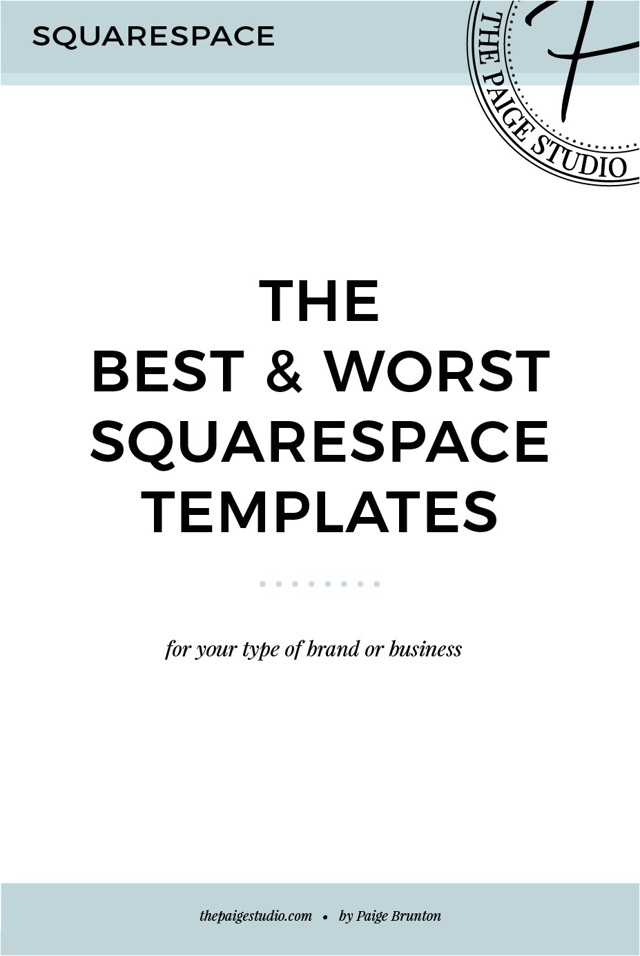 Best Squarespace Template for Video the Best Worst Squarespace Templates Paige Brunton