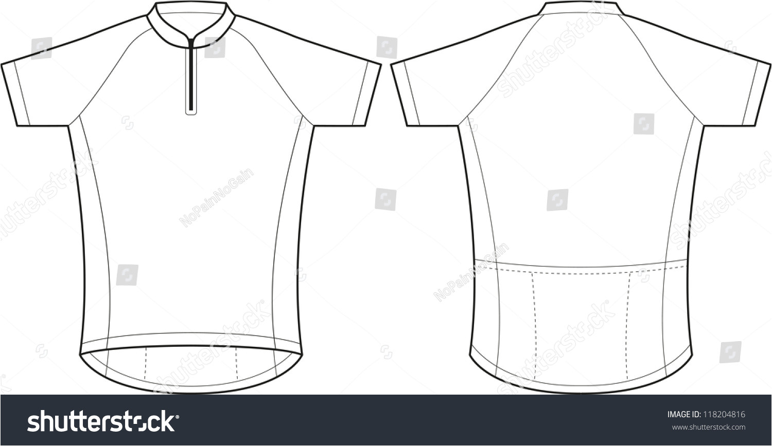 bicycle jersey template vector