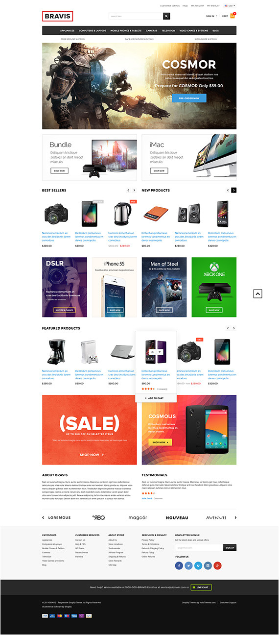 Bigcommerce Template Variables Bravis Responsive Electronics Shopify Template Sections