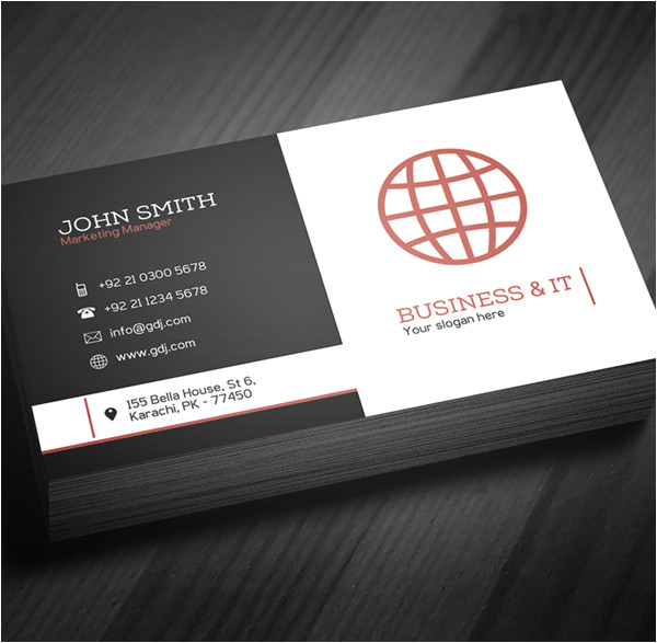 free corporate business card template psd
