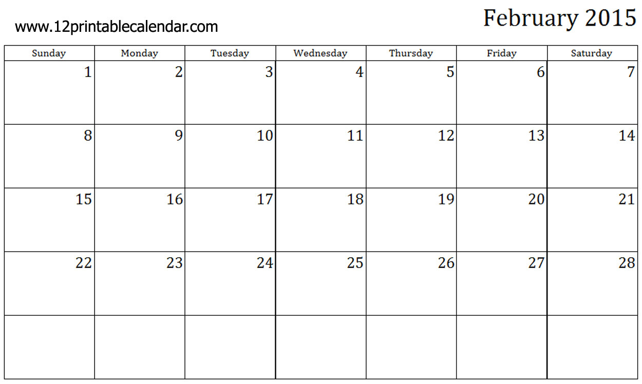 post free printable february 2015 calendar 208783