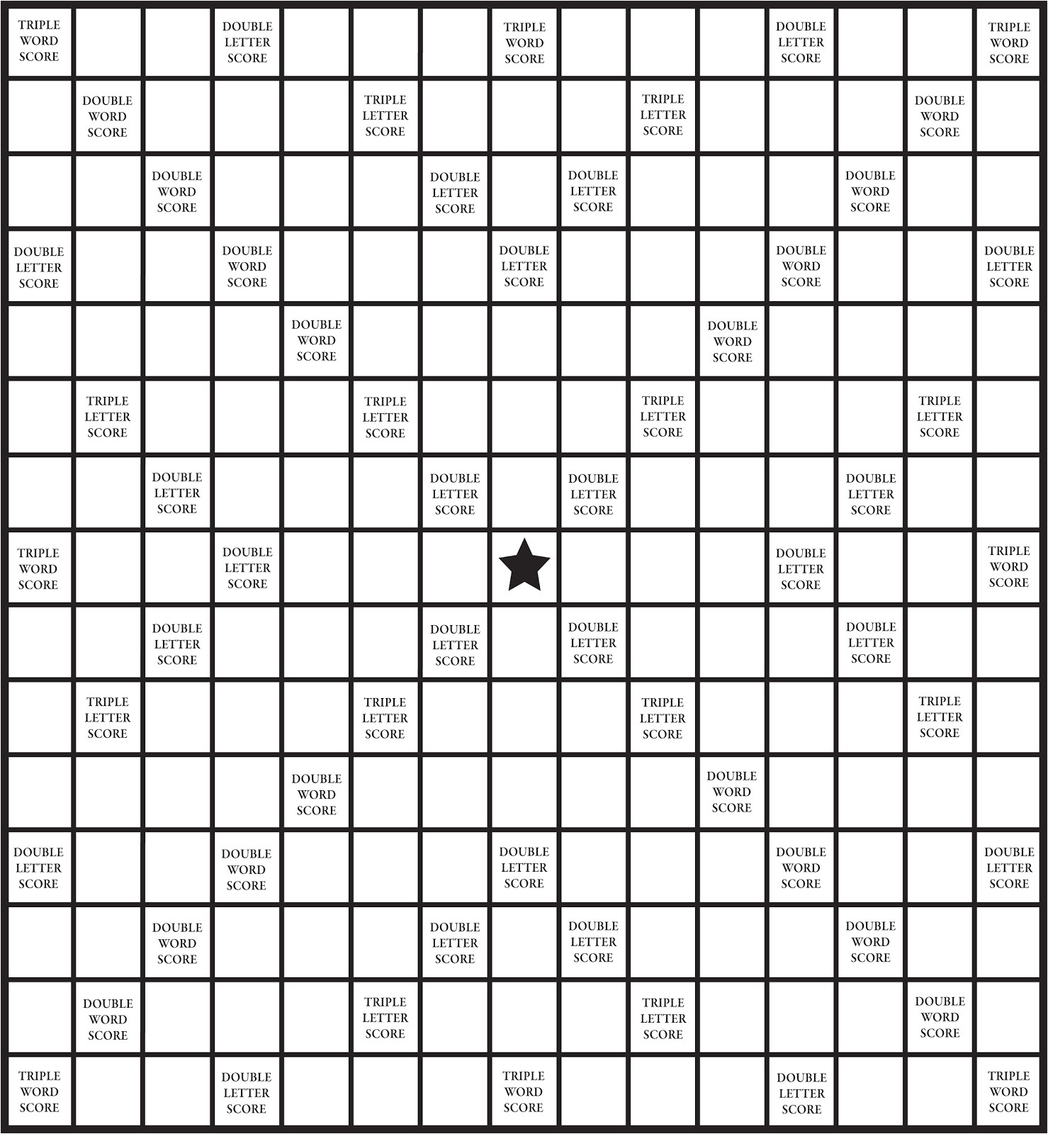 Blank Scrabble Board Template 8 Best Images Of Printable Scrabble Tiles Board Free