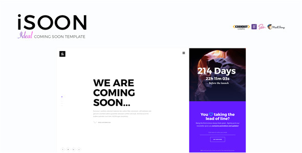 isoon ideal coming soon template blogger template