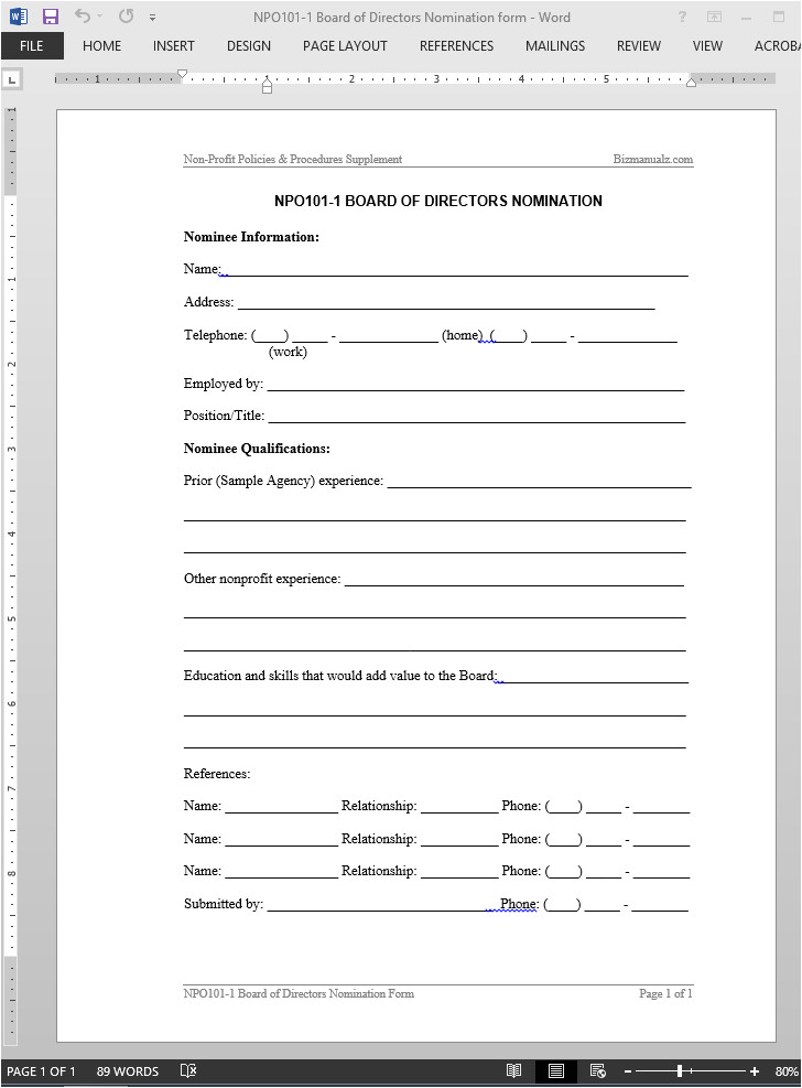 application form template