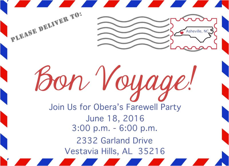 4104 bon voyage invitation