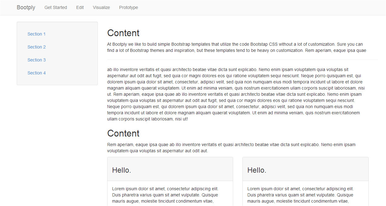 Bootstrap Full Width Template Bootstrap Blue Template Fixed Sidebar Header Snippet