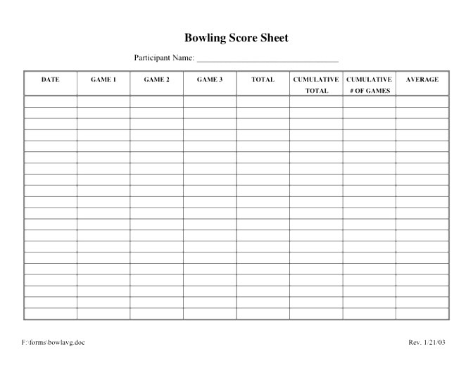 Bowling Recap Sheet Template Basketball Score Sheet Download Excel All Basketball