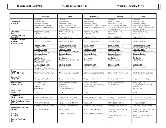 printable lesson plan templates for preschool and kindergarten plans lessons ideas february