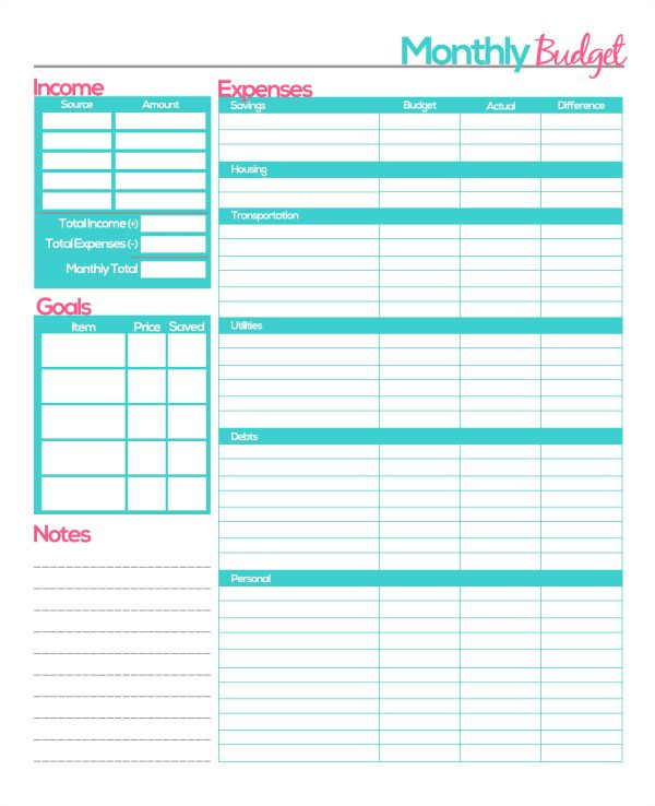 Budget Planners Templates Free Budget Planner Template Printable Planner Template