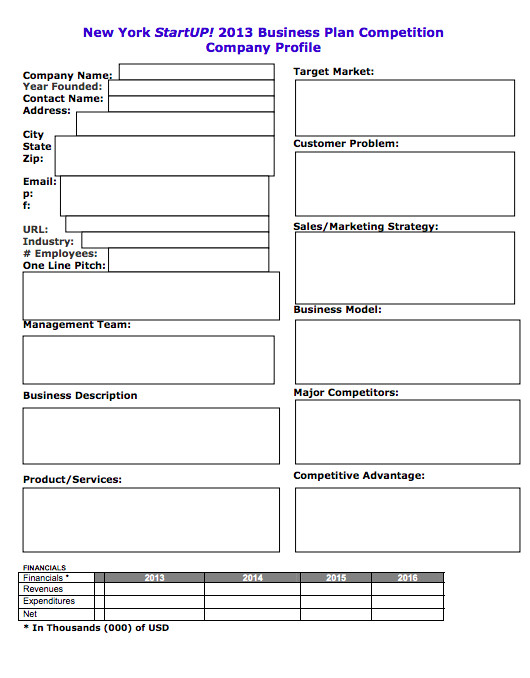 free simple business plan template
