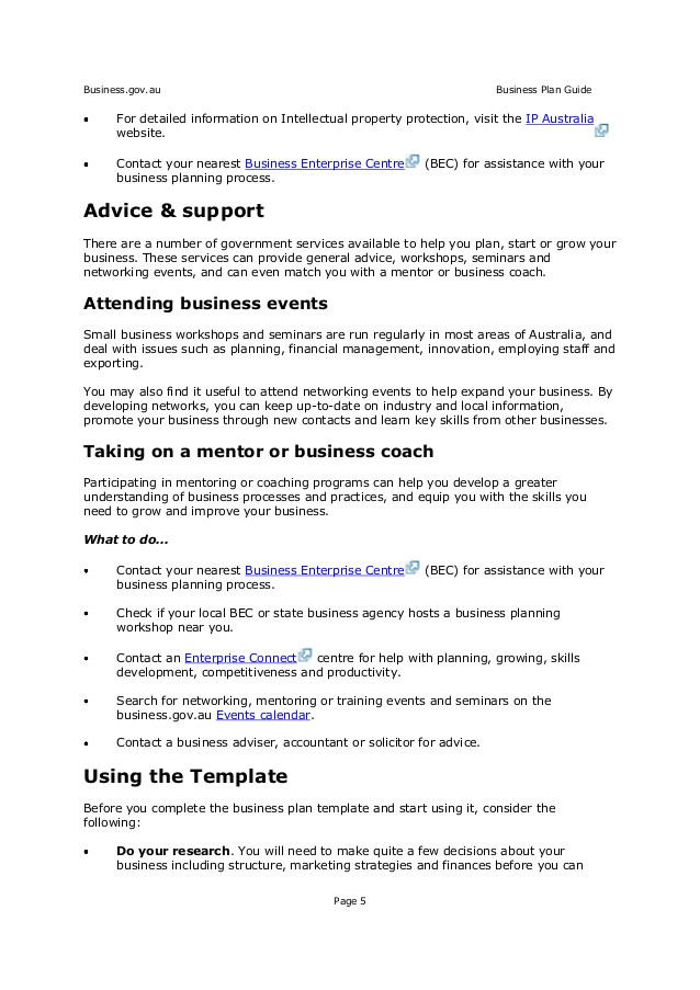 business gov au business plan template