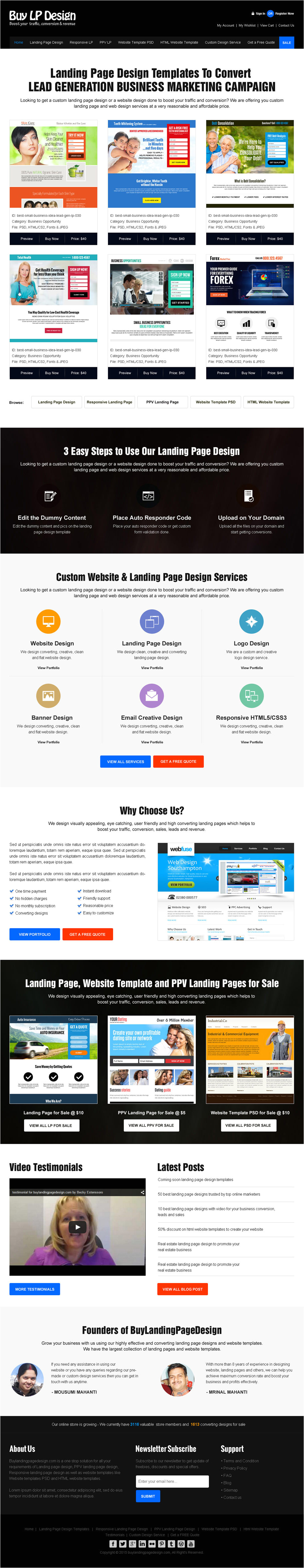 Buy Landing Page Templates the Best Mobile Responsive Landing Page Design Selling Website