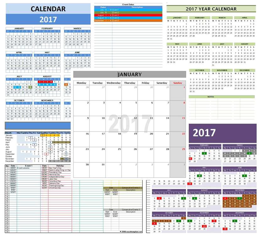 open office calendar template