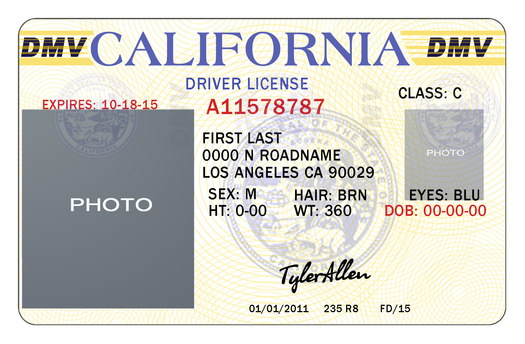 California Id Template Download 10 California Drivers Id Template Psd Images California