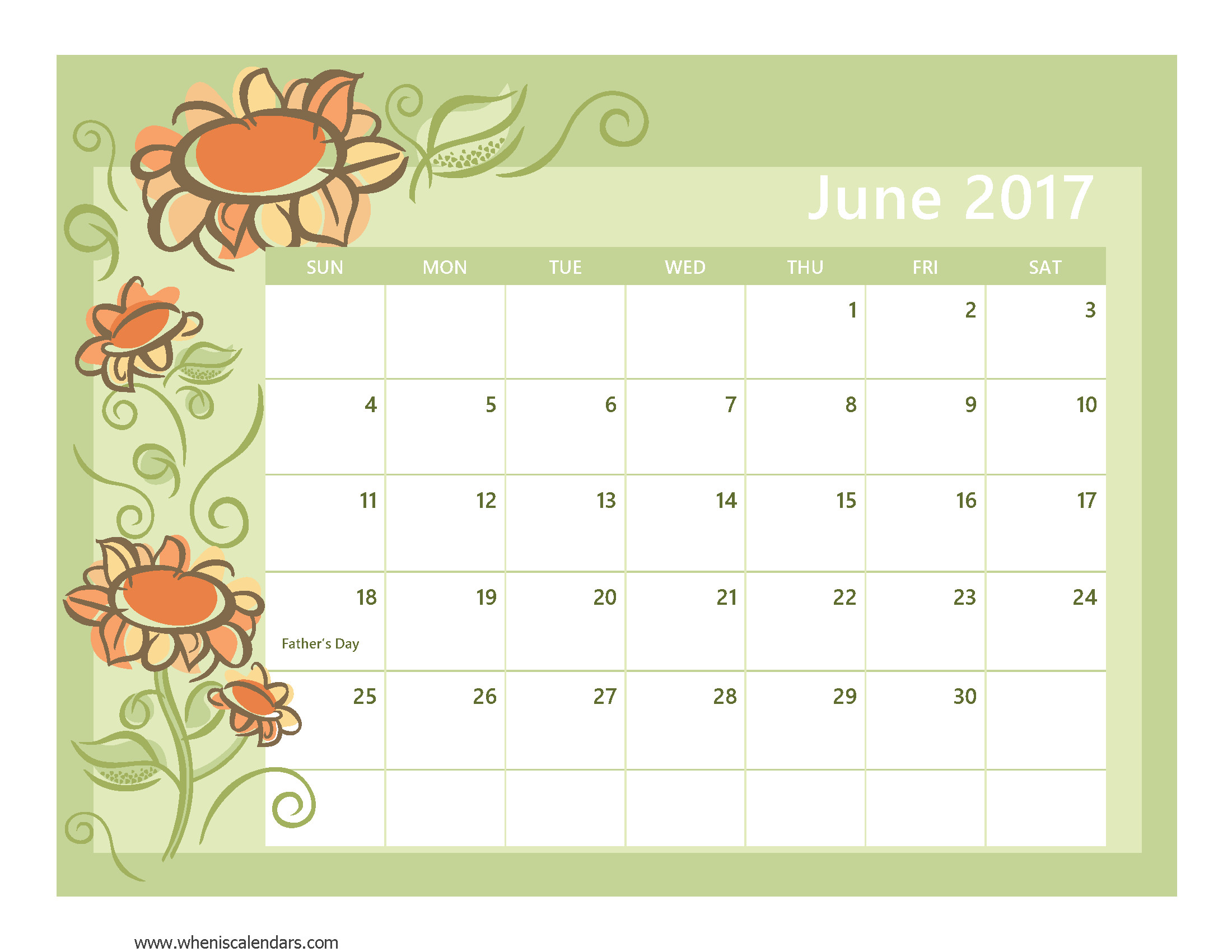 june 2017 calendar template 1728
