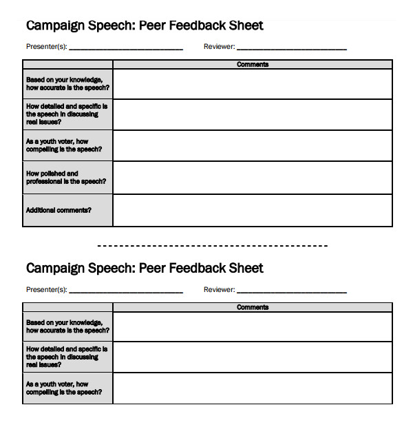 campaign speech example template