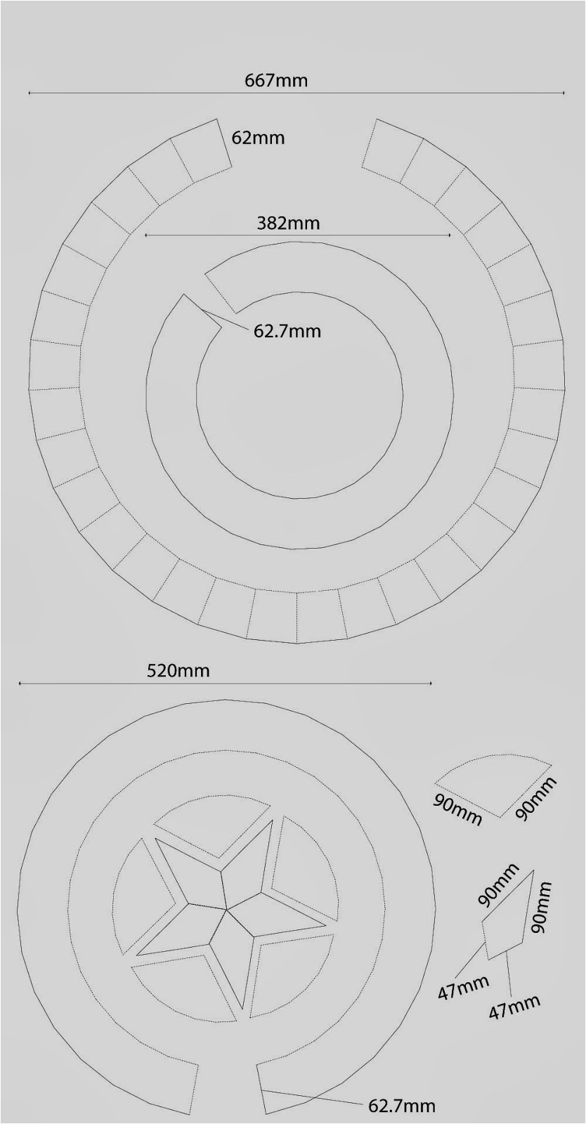 Cardboard Shield Template Dali Lomo Captain America 39 S Shield Diy 39 Cardboard