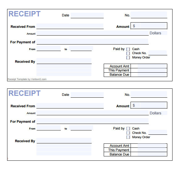 Cash Receipt Template Pdf 14 Cash Receipt Templates Free Samples Examples