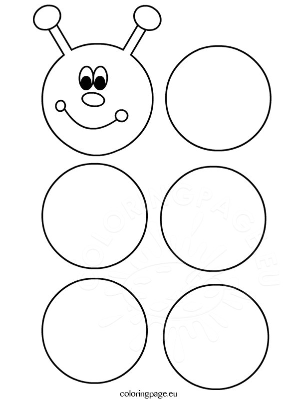 Caterpillar Outline Template Printable Caterpillar Template Coloring Page