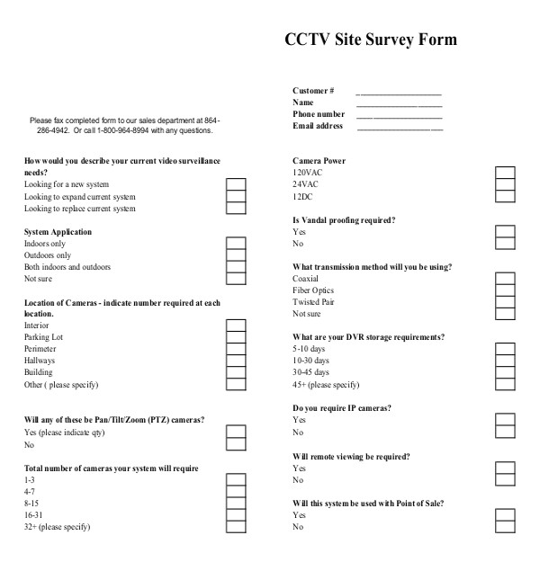 sample site survey