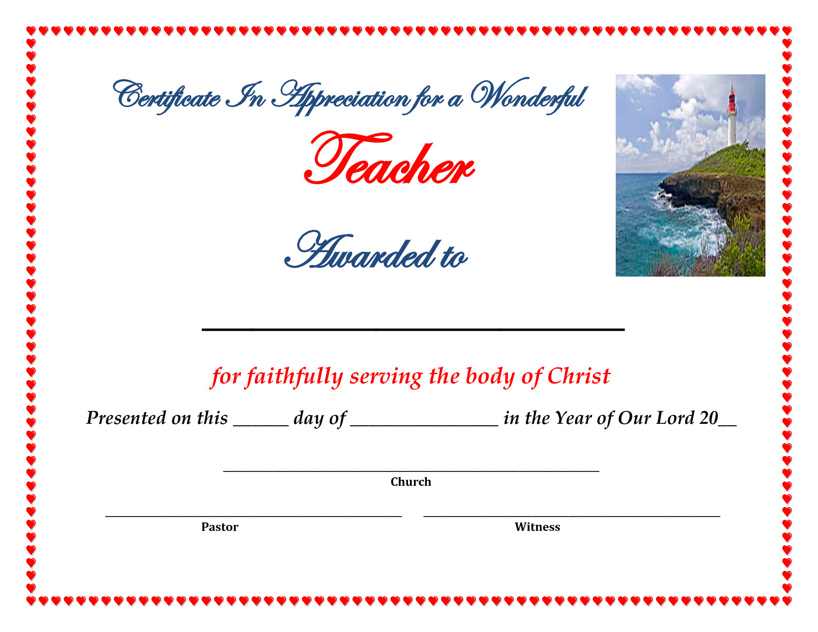 post free printable teacher appreciation certificate templates 511360