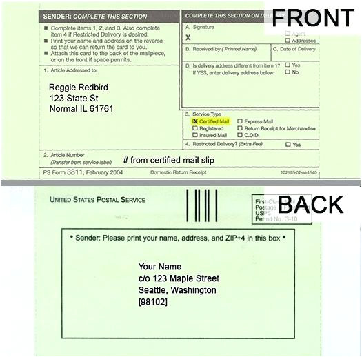 certified mail receipt