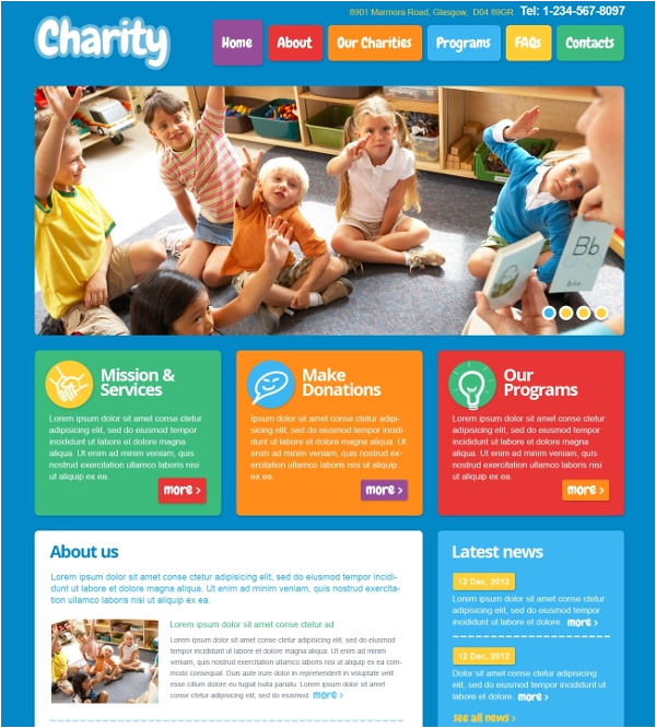 best charity website templates