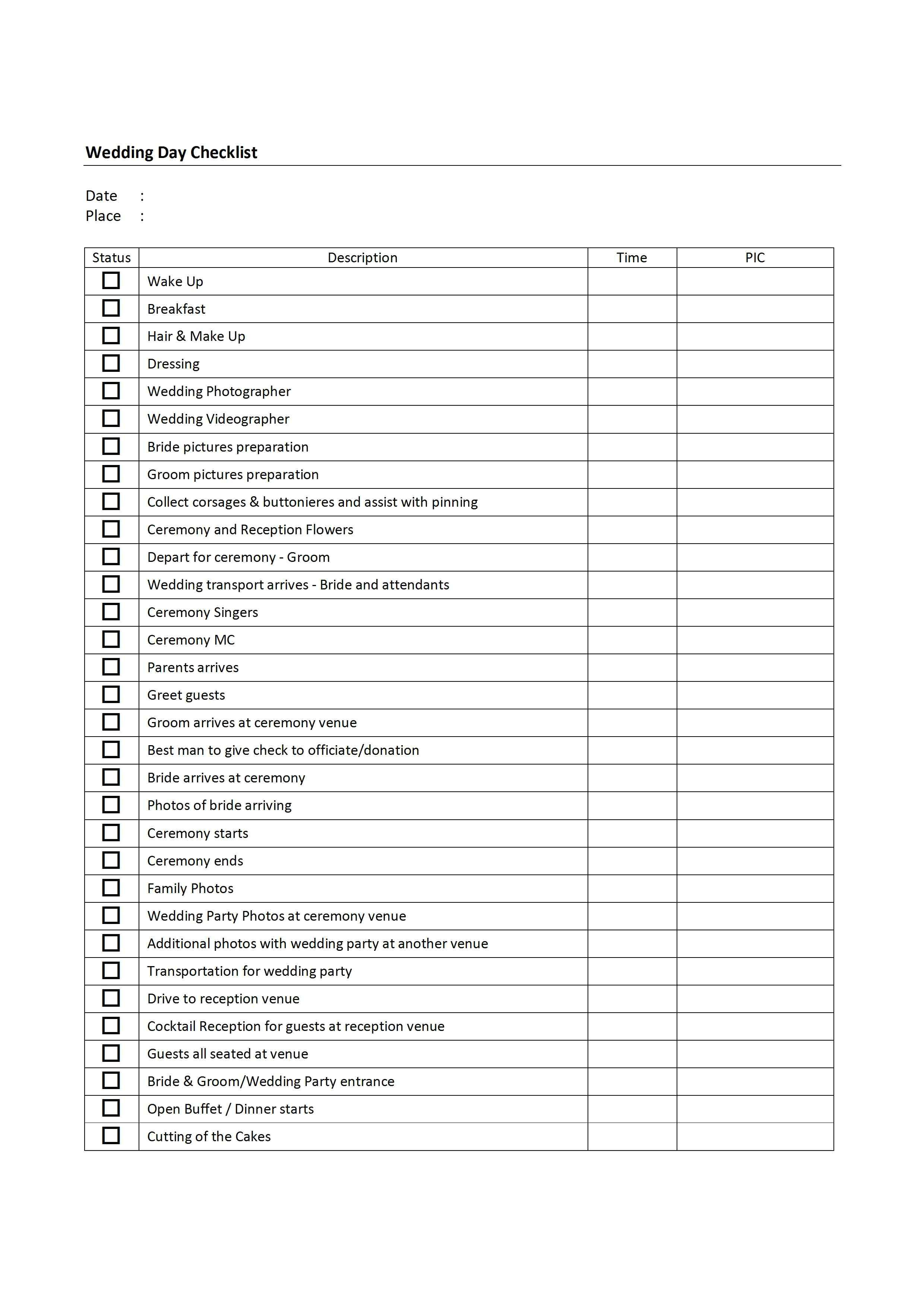 10 checklist word template