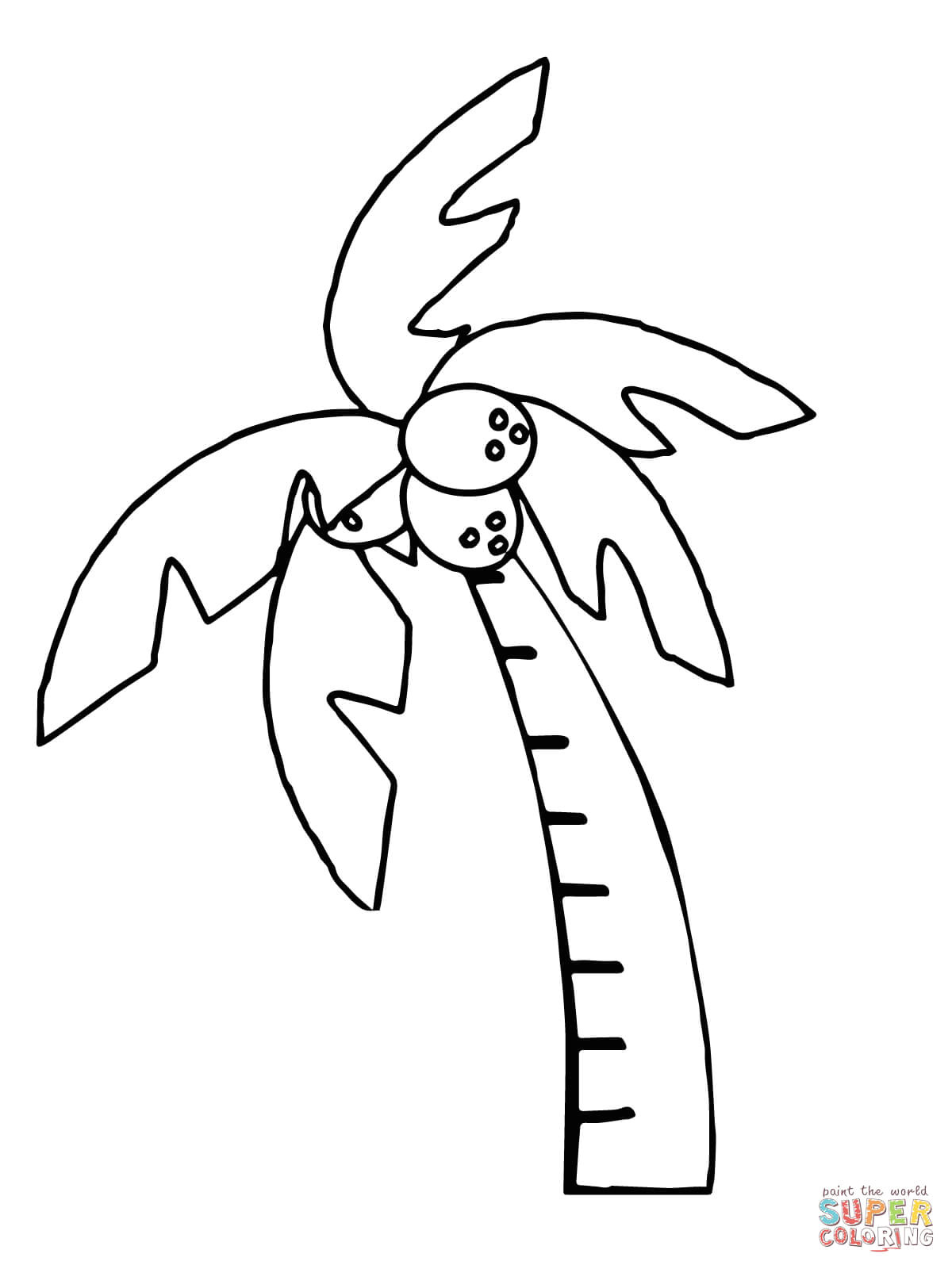 Chicka Chicka Boom Boom Palm Tree Template Chicka Chicka Boom Boom Palm Tree Coloring Page Free