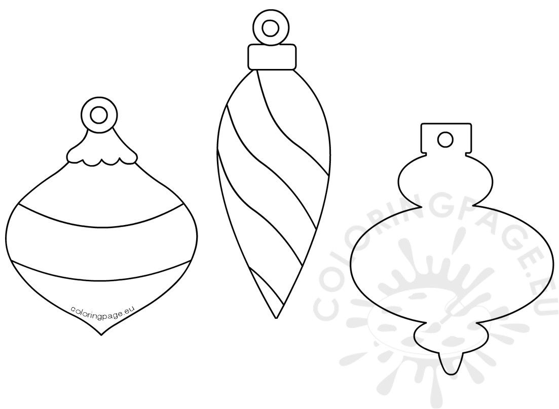 Christmas Baubles Templates to Colour Christmas Bauble Paper Garland Template Coloring Page