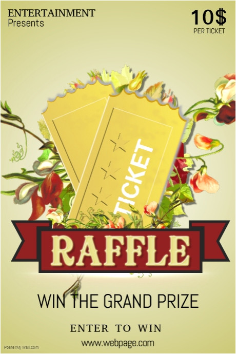 raffle ticket event poster template