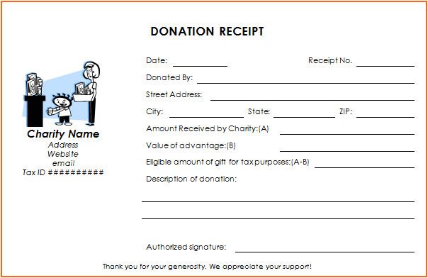 7 church donation receipt template