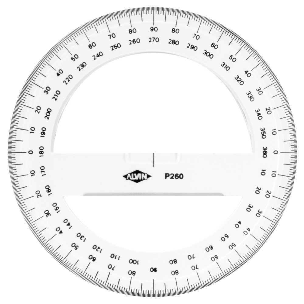 Circular Protractor Template Buy Circular Protractor 360 Degree 6 Inch