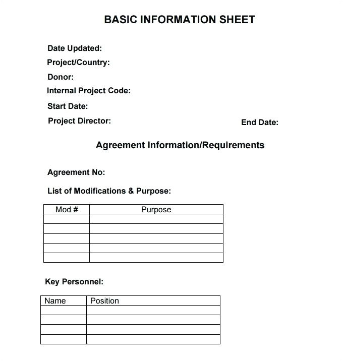 info sheet template student information card template client information sheet template word