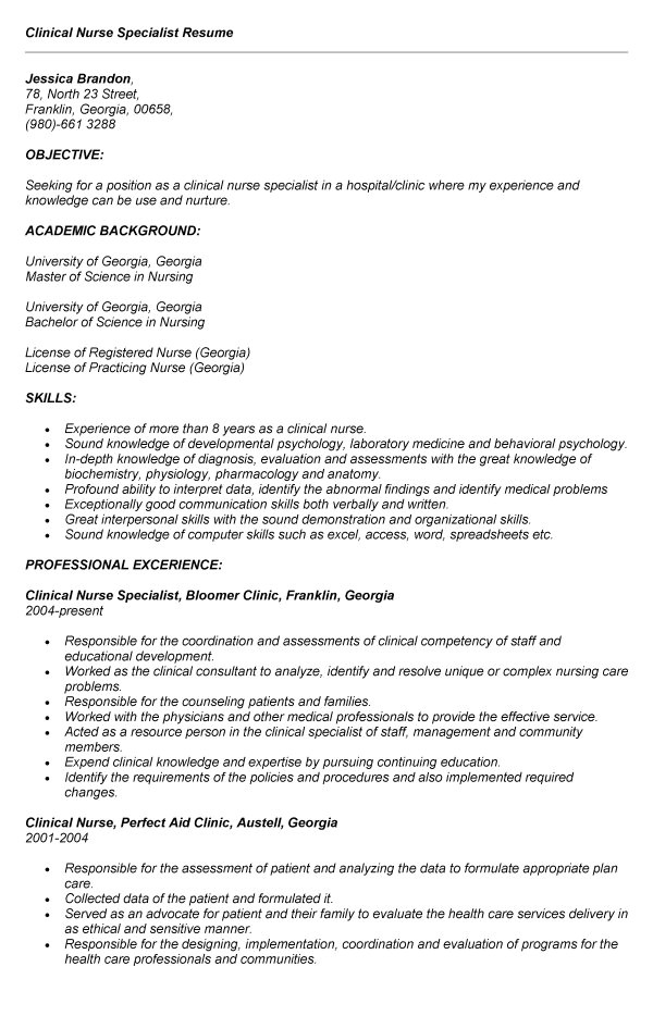 16698 clinical nurse manager resume