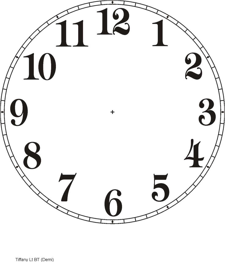 clock face printable