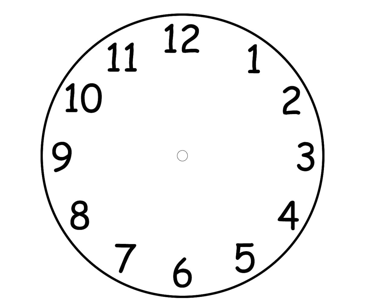 Clock Face Templates for Printing Printable Clock Face Template Pdf