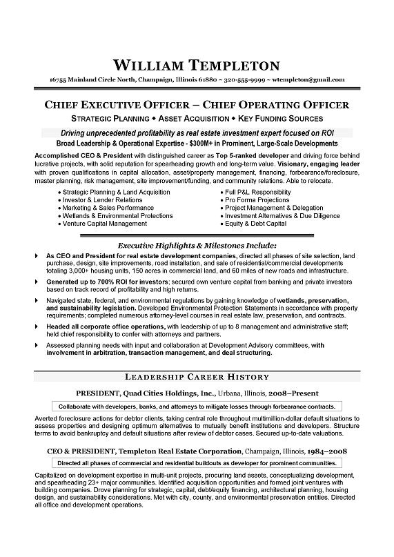 Co Founder Resume Sample Construction Company President Resume Krida Info