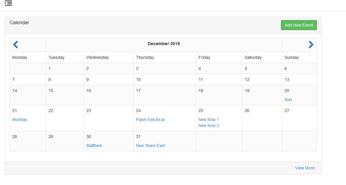 codeigniter calendar how to get multiple events per day