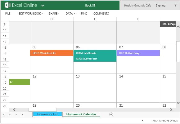 color coded calendar template