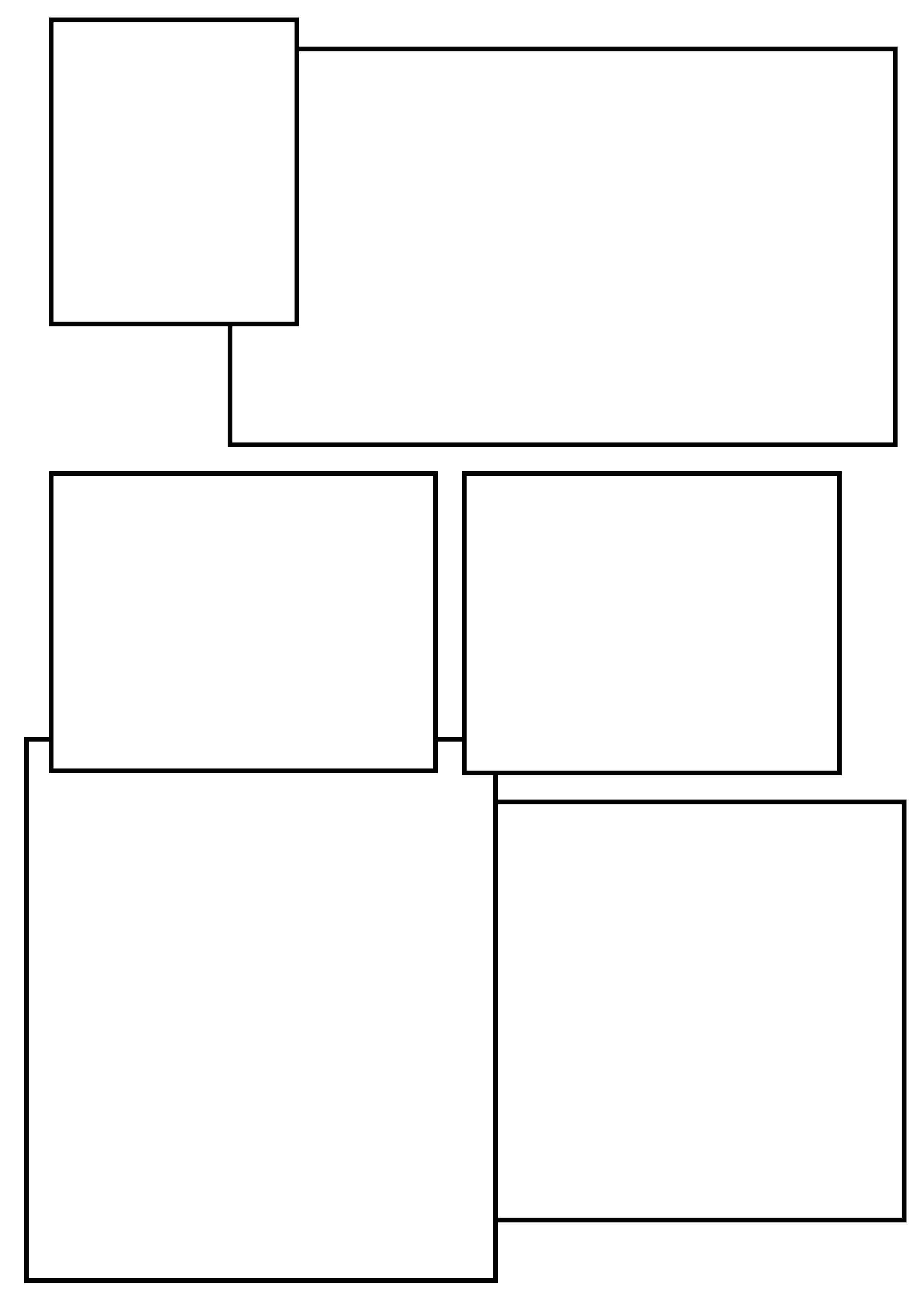 setting out layouts for the comic strip