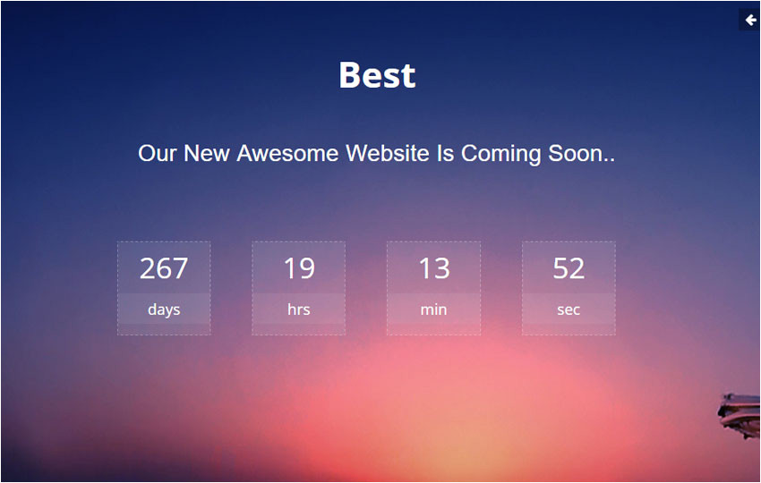 best coming soon html bootstrap template