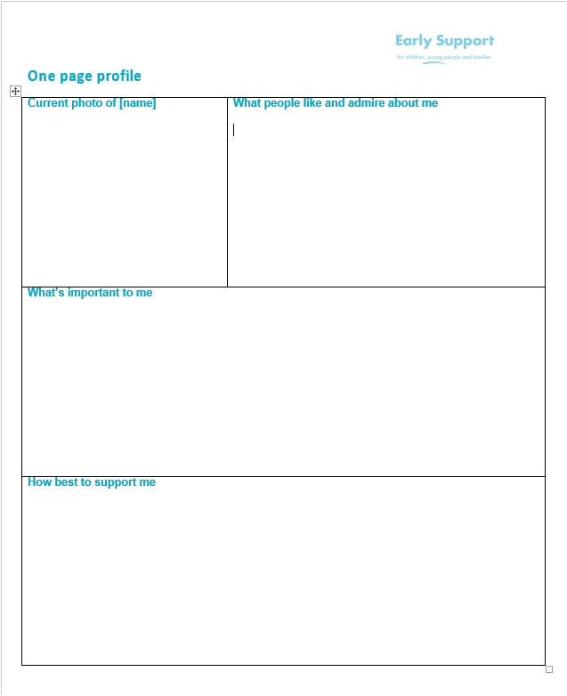 one page profile template