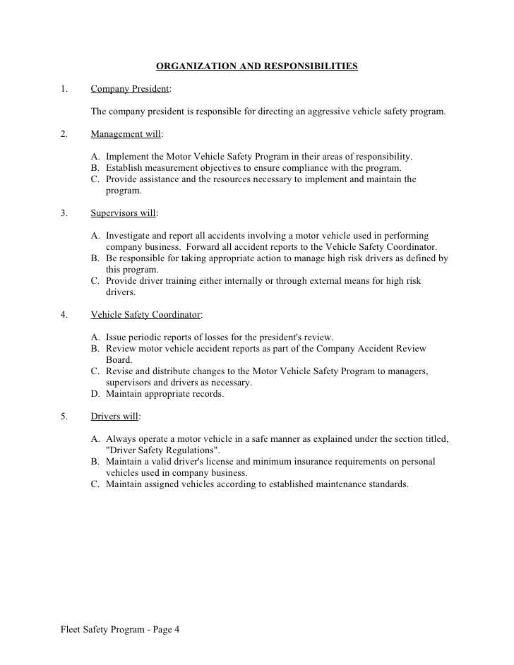 company driving policy template